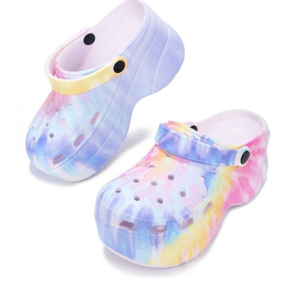 NEW Pastel Tie Dye Platform Clogs ✨ - Picture 4 of 4